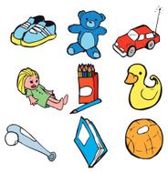 Selection of cartoon toys