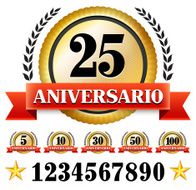 Anniversary Badges in Spanish