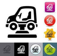 Child's car drive icon