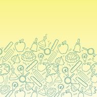 back to school - vector background with education icons