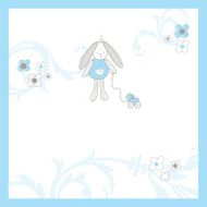 Baby shower card with copy space N2