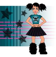 Angry Girl - blue