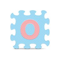 Vector letter &quot;O&quot; written with alphabet puzzle
