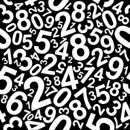 Seamless pattern with numbers N4