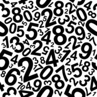 Seamless pattern with numbers N5