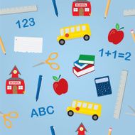 School Objects Seamless Pattern