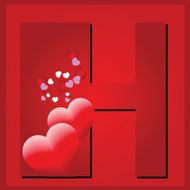 letter H for heart