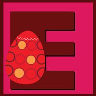 letter E for Easter eggs N2