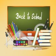 Back to school background Vector Illustration - EPS 10