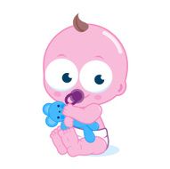Cute baby with toy