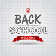 Welcome Back to school background with colorful pencils vector illustration N3