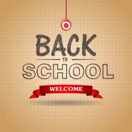 Welcome Back to school background with colorful pencils vector illustration N4