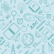 Back To School seamless pattern N17