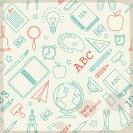 Back To School seamless pattern N19