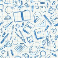 Back To School seamless pattern N20