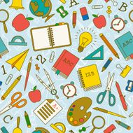 Back To School seamless pattern N25