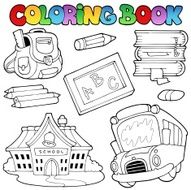 Coloring book school collection 1