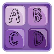 Square-shaped alphabet letters