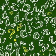 letters written in chalk on a blackboard - seamless pattern