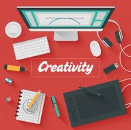 Trendy Flat Design Illustration Creativity