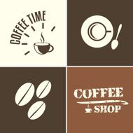 coffee time and shop vector illustration design elements