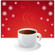 Holiday Coffee Cup and Saucer
