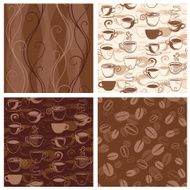 Coffee Themed Seamless Wallpaper Patterns
