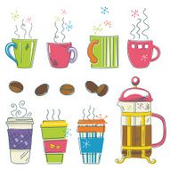 Retro Coffee icon Set
