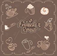 French Roast Coffee Symbols