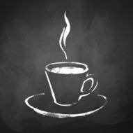 Cup of coffee with steam