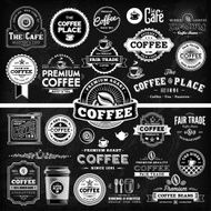 Chalkboard Coffee Label Megaset