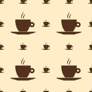 Seamless pattern with coffee cup
