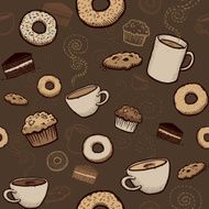 Seamless cafe wallpaper