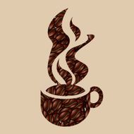 Coffe bean cup