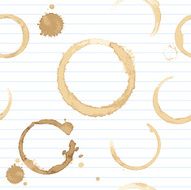 Seamless background with stains of coffee