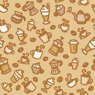 seamless pattern coffee in color