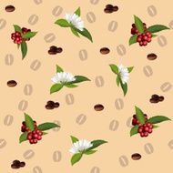 seamless pattern of the elements coffee