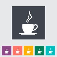 Cafe flat single icon