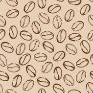 Seamless coffee beans grunge background