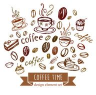 Coffee Background Vector Elements of Design
