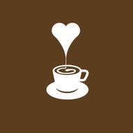 I Love Cocoa heart coffee cup