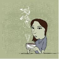 Woman with coffee