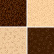 Set of seamless coffee patterns