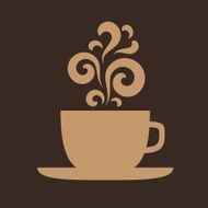 Cup with floral vintage design elements