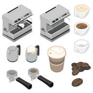 Isometric Coffee Icons
