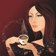The girl and coffee