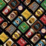 Coffee &amp; Tea Item Seamless Pattern