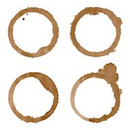 Vector Coffee Cup Stains Set