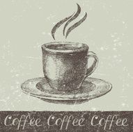 Hand drawn coffee cup