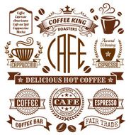 Coffee shop Elegant royalty-free vector arts Banners &amp; Labels Collection